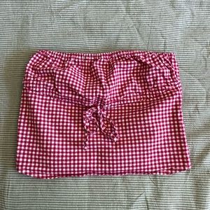 BRANDY gingham tube top ❤️🤍